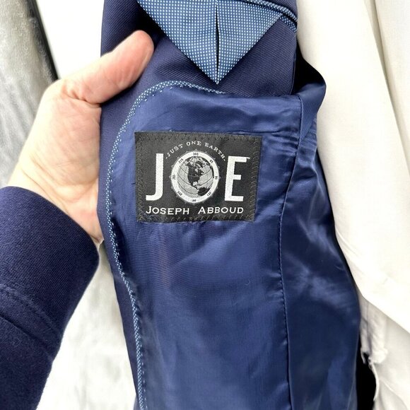 NEW JOE JOSEPH ABBOUD jacket blazer sport coat 100% wool navy blue 35L - Picture 9 of 11